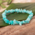 Amazonite beaded stretch bracelet, 'Aqua Harmony' - Hand Crafted Amazonite Chip Stone Bracelet (image 2b) thumbail