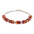 Agate and sterling silver beaded bracelet, 'Warm and Cool' - Beaded Bracelet with Orange Agate (image 2c) thumbail