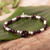 Garnet beaded bracelet, 'Sweet Pomegranate' - Sterling Silver and Garnet Bracelet (image 2b) thumbail