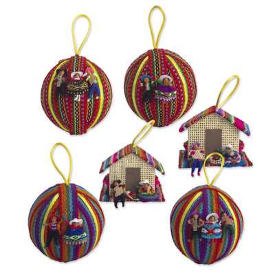 Andean Style Christmas Ornaments (Set of 6)