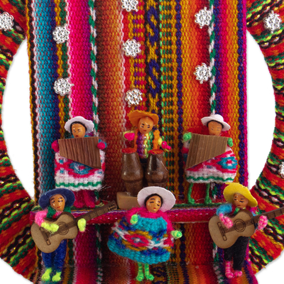 Fabric ornament, 'Songs of Christmas' - Andean Handmade Christmas Ornament