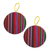 Fabric ornaments, 'Lullaby in the Andes' (pair) - Colorful Fabric Nativity Ornaments (Pair) (image 2b) thumbail