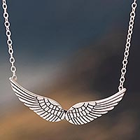 Sterling silver pendant necklace, Come Fly With Me