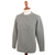Men's 100% alpaca sweater, 'Soft Grey-Blue' - Textured Pale Blue-Grey 100% Alpaca Men's Sweater from Peru