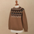 100% alpaca pullover sweater, 'Chimu Geometry' - 100% Alpaca Pullover Sweater with Geometric Designs (image 2b) thumbail