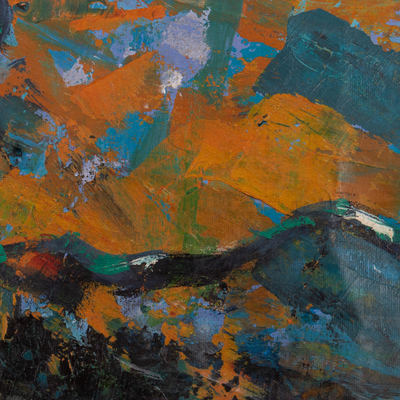 'Gato de Colores' - Pintura acrílica impresionista abstracta perú
