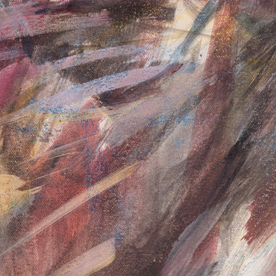 'Male Torso' - Signiertes abstraktes expressionistisches Gemälde