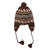 100% alpaca chullo hat, 'Andean Heritage in Brown' - Knit Chullo Hat of 100% Alpaca in Natural Wool Colors Peru (image 2a) thumbail