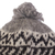 100% alpaca chullo hat, 'Andean Heritage in Grey' - Knit Chullo Hat of 100% Alpaca in Natural Grey (image 2b) thumbail