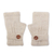 100% alpaca fingerless mittens, 'Buttoned Warmth' - Ivory 100% Undyed Alpaca Fingerless Mitts from Peru (image 2a) thumbail