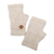 100% alpaca fingerless mittens, 'Buttoned Warmth' - Ivory 100% Undyed Alpaca Fingerless Mitts from Peru (image 2d) thumbail