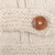 100% alpaca fingerless mittens, 'Buttoned Warmth' - Ivory 100% Undyed Alpaca Fingerless Mitts from Peru (image 2e) thumbail