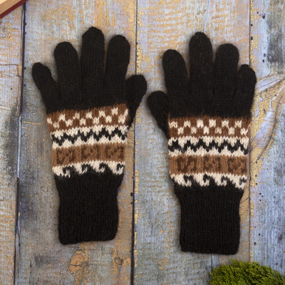 100% alpaca gloves, Inca Mountains