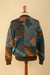 Men's alpaca pullover sweater, 'Quinoa Leaf' - Multicolored Geometric Patterned Men's Pullover Sweater (image 2e) thumbail