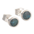 Chrysocolla stud earrings, 'High Point' - Natural Chrysocolla Earrings in Sterling Silver