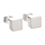 Sterling silver stud earrings, 'Energy Cube' - Handcrafted Sterling Cube Earrings (image 2a) thumbail