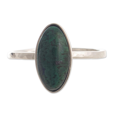 Sterling and Chrysocolla Cocktail Ring