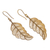 Gold-plated filigree dangle earrings, 'Regal Leaves' - 24k Gold-Plated Filigree Leaf Earrings (image 2b) thumbail