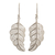 Sterling silver filigree dangle earrings, 'Regal Leaves' - Handcrafted Filigree Earrings in Sterling Silver thumbail
