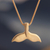 Gold plated pendant necklace, 'Mighty Whale' - Artisan Crafted Whale-Themed Pendant Necklace (image 2) thumbail