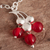 Agate pendant necklace, 'Cherry Delight' - 925 Sterling Silver Chain With Agate Bead Pendant Peru (image 2b) thumbail