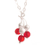 Agate pendant necklace, 'Cherry Delight' - 925 Sterling Silver Chain With Agate Bead Pendant Peru (image 2c) thumbail