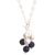 Sodalite pendant necklace, 'Blueberry Delight' - 925 Sterling Silver and Sodalite Bead Pendant Necklace Peru (image 2b) thumbail