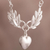 Sterling silver pendant necklace, 'Heart Victorious' - 925 Sterling Silver Pendant Necklace With Heart and Branches thumbail