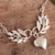 Collar colgante de plata esterlina - Collar Colgante De Plata De Ley 925 Con Corazón Y Ramas