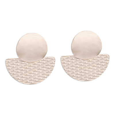 Sterling silver dangle earrings, 'Grace in Motion' - Handcrafted Sterling Drop Earrings