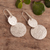 Sterling silver dangle earrings, 'Treasured Textures' - Modern Sterling Dangle Earrings (image 2b) thumbail