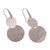Sterling silver dangle earrings, 'Treasured Textures' - Modern Sterling Dangle Earrings (image 2c) thumbail