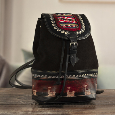 Leather backpack, Cusco Trek