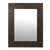 Espejo de pared de cuero y madera - Espejo Artesanal de Madera y Cuero con Motivo de Mariposa