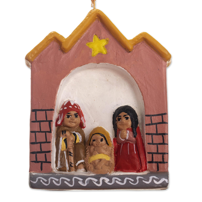 Keramikornamente, (4er-Set) - Kunsthandwerklich gefertigter Weihnachtsschmuck (4er-Set)