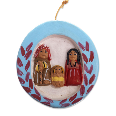 Keramikornamente, (4er-Set) - Kunsthandwerklich gefertigter Weihnachtsschmuck (4er-Set)