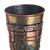 Copper, bronze and sodalite decorative cup, 'Andean Ancestors' - Copper and Bronze Decorative Cup With Incan Theme