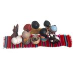 Ceramic nativity set, 'Wise Andeans' (10 pieces) - Ceramic Nativity Scene Figures With Andean Theme (10 Pieces)