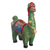 Ceramic statuette, 'Holiday Llama in Green' - Christmas Motif Llama Sculpture (image 2c) thumbail