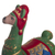 Ceramic statuette, 'Holiday Llama in Green' - Christmas Motif Llama Sculpture (image 2f) thumbail