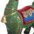 Ceramic statuette, 'Holiday Llama in Green' - Christmas Motif Llama Sculpture (image 2g) thumbail