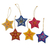 Ceramic ornaments, 'Ayacucho Stars' (set of 6) - Handmade Star Christmas Ornaments (Set of 6) thumbail