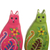 Ceramic figurines, 'Colorful Cats' (set of 3) - Hand Painted Ceramic Cat Figurines (Set of 3) (image 2b) thumbail
