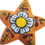 Ceramic ornaments, 'Ayacucho Flowered Stars' (Set of 6) - Ceramic Star Ornaments With Hand-Painted Flowers (Set of 6) (image 2d) thumbail