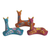 Ceramic figurines, 'Colorful Llamas' (set of 3) - Artisan Crafted Ceramic Llama Figurines (Set of 3) (image 2a) thumbail