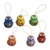 Ceramic ornaments, 'Ayacucho Owls' (set of 6) - Artisan Crafted Ceramic Ornaments (Set of 6) thumbail