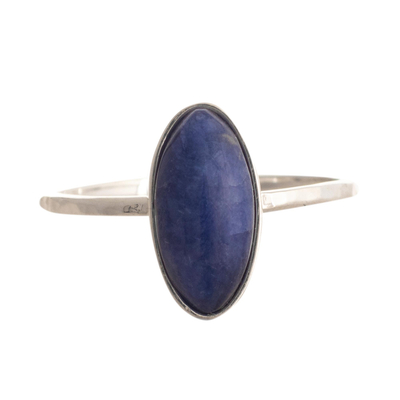 Sterling Silver and Sodalite Cocktail Ring From Peru