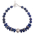 Lapis lazuli beaded bracelet, 'Deep Blues' - Lapis Lazuli and Sterling Silver Beaded Bracelet From Peru thumbail