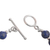 Lapis lazuli beaded bracelet, 'Deep Blues' - Lapis Lazuli and Sterling Silver Beaded Bracelet From Peru (image 2c) thumbail