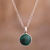 Chrysocolla pendant necklace, 'Blue Green World' - Andean Chrysocolla and Sterling Silver Pendant Necklace (image 2) thumbail